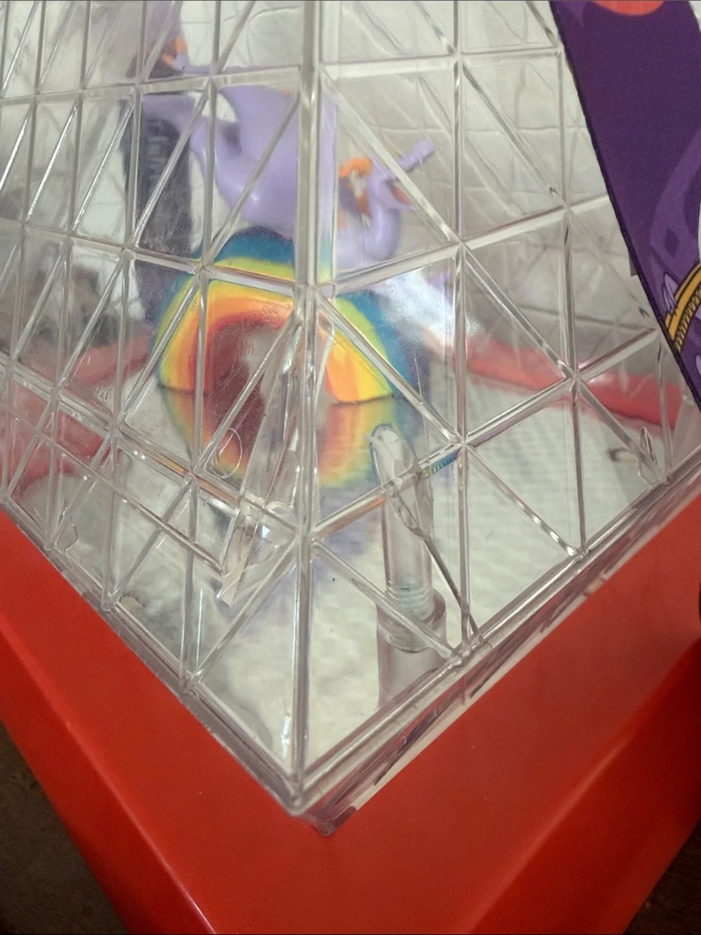 Epcot 2024 Festival of Arts Figment Rainbow Light Up Popcorn Bucket *Damaged*